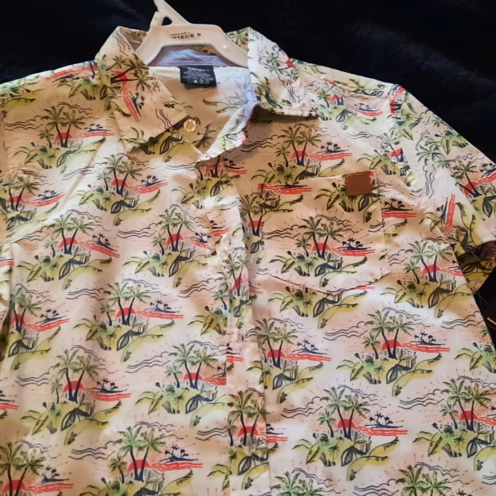 American hawk button up shirt boys size 10